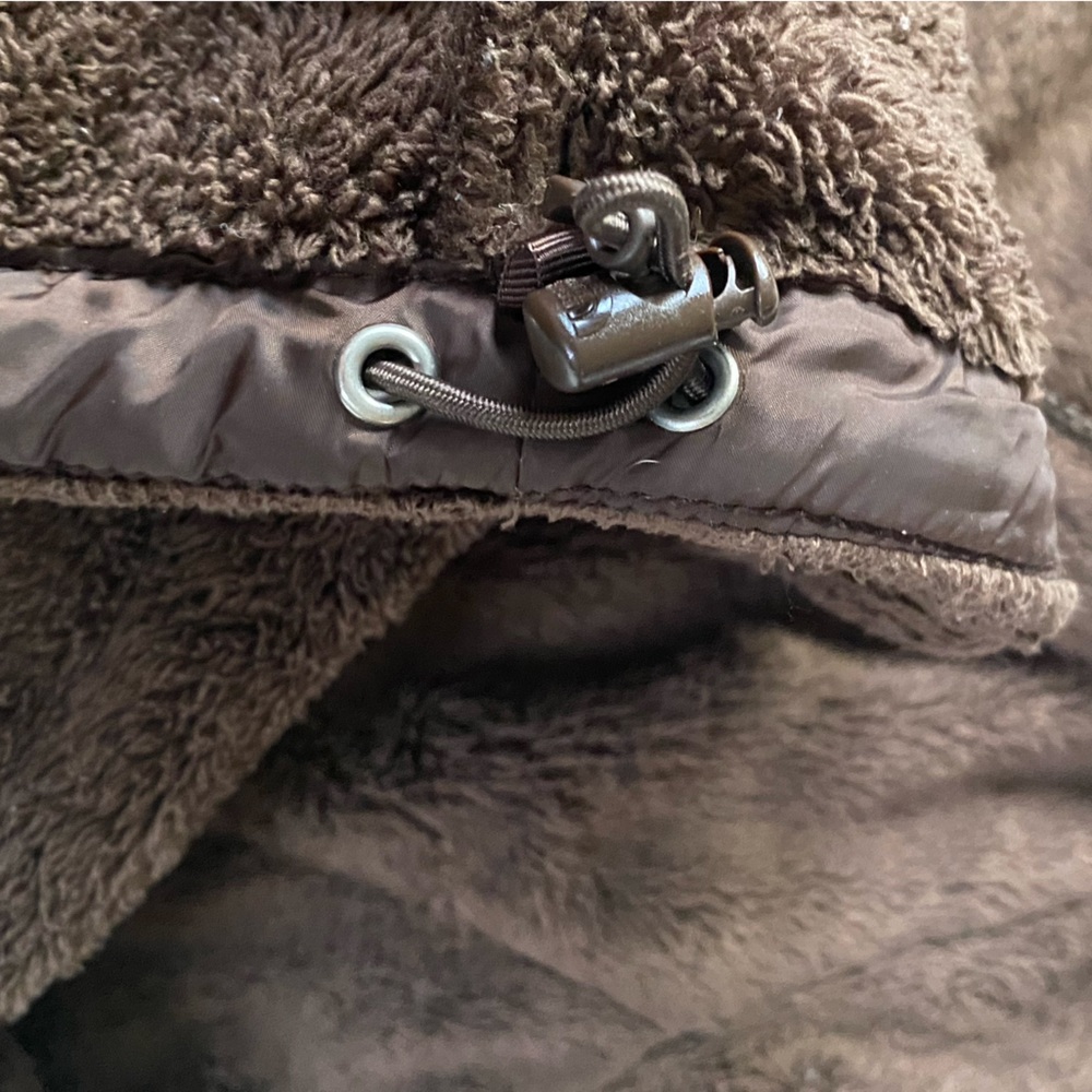 Vintage Y2K The North Face Brown Fuzzy Jacket Teddy Bear Gorpcore - Picture 8 of 8